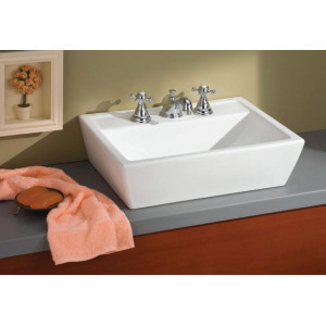 Cheviot 1237-18-WH Sentire Above Counter Single Hole Vessel Sink in White