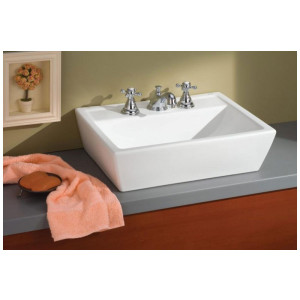 Cheviot 1237-21-WH Sentire Single Bowl Bathroom Vessel Sink in White