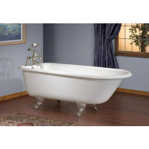 Cheviot 2106-WW Traditional Cast Iron Bathtub with Continuous Rolled Rim