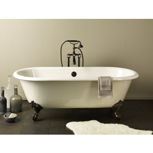 Cheviot 2126-BB-7 Regal Cast Iron Bathtub with Faucet Holes Drilled at 7 Inch