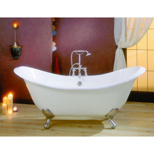 Cheviot 2148-BB-..-8 Regency Cast Iron Bathtub with Faucet Holes Drilled at 8 Inch