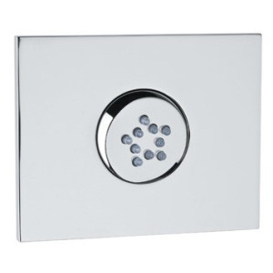 Rohl 24960 1-Hole Flat Panel Rectangular Swivel Body Spray with 10 Jets