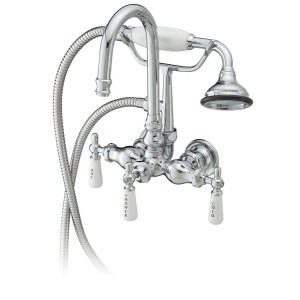 Cheviot 3107 Dual Flush Goose Neck Bathtub Filler with Hand Shower