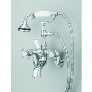 Cheviot 5100 Cross Handles Bathtub Filler for Tub or Wall Mount Application