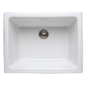 Biscuit Rohl 6347 Allia 24'' Undermount / Drop-in Fireclay Sink