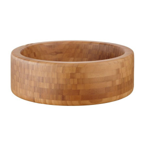 Barclay 7-499 Samos Round Natural Single Bowl Bamboo Bathroom Sink