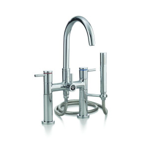 Cheviot 7512 Contemporary Rim Mount Bathtub Filler with Hand Shower