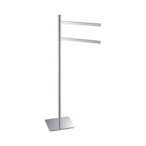 KubeBath 8209 Aqua Chiaro Free Standing Solid Brass Towel Rack In Chrome