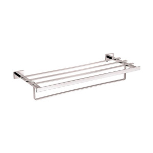 KubeBath 9781 Aqua Plato 24 Inch Bathroom Accessories Towel Rack In Chrome