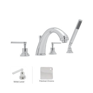 Rohl A1264LM Avanti Single Function Deck Mounted Bath Mixer With C-Spout