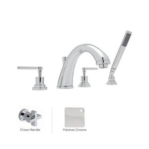 Rohl A1264XM Avanti Single Function Deck Mounted Bath Mixer With C-Spout 