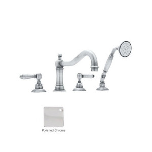 Rohl A1404LM Acqui 4-Hole Deck Mount Column Spout Tub Filler 