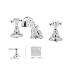 Rohl A1408LM-2 Metal-Lever Viaggio C-Spout Widespread Lavatory Faucet