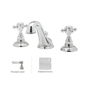 Rohl A1408LP-2 Porcelain-Lever Viaggio C-Spout Widespread Lavatory Faucet