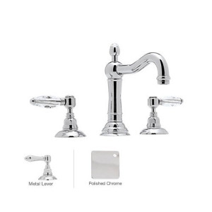 Rohl A1409LM-2 Metal-Lever Acqui Column Spout Widespread Lavatory Faucet