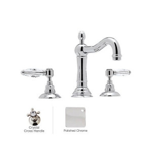 Rohl A1409XC-2 Crystal-Cross Acqui Column Spout Widespread Lavatory Faucet