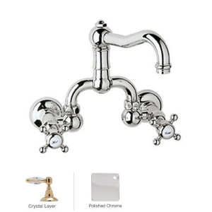 Rohl A1418LC-2 Acqui Wall Mounted Low Lead Bridge Lavatory Faucet