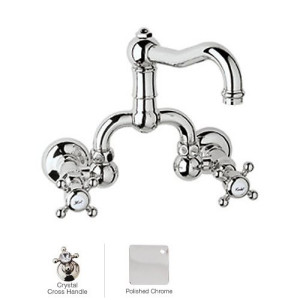 Rohl A1418XC-2 Acqui Wall Mounted Low Lead Bridge Lavatory Faucet