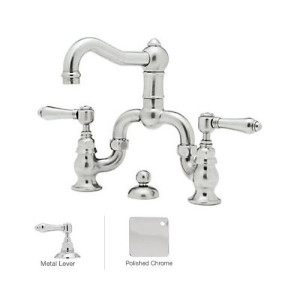 Rohl A1419LM-2 Acqui Deck Mounted Low Lead Bridge Lavatory Faucet