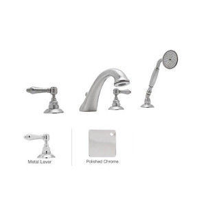 Rohl A1464LM Viaggio 4-Hole Deck Mount C-Spout Tub Filler