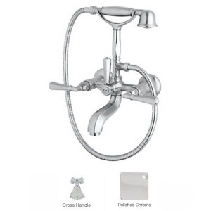 Rohl A1901LM Palladian Exposed Wall Mounted Tub Shower Mixer with Handshowe
