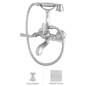 Rohl A1901XM Palladian Exposed Wall Mounted Tub Shower Mixer Handshower