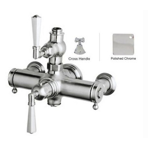 Rohl A4817XM Palladian Cross-Handle Wall Mount Exposed Thermostatic Mixer