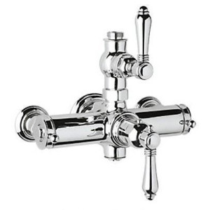 Rohl A4917LM Country Bath Metal Lever Handles Exposed Thermostatic Shower