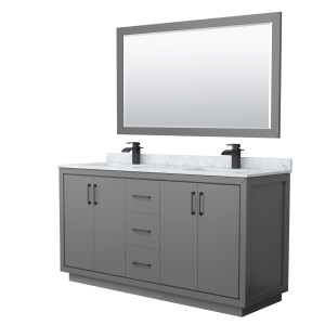 Wyndham WCF111166D..BCMUNSM58 Icon 66 Inch Double Bathroom Vanity