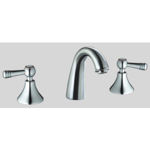 Dawn AB12-1018 3-Hole Widespread Lever Handles Solid Brass Lavatory Faucet