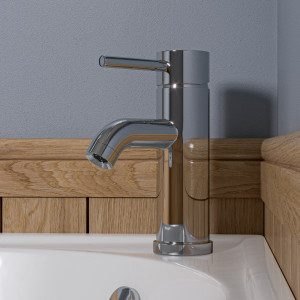 ALFI brand AB1433 Single Lever Round Bathroom Faucet Polished or Brushed