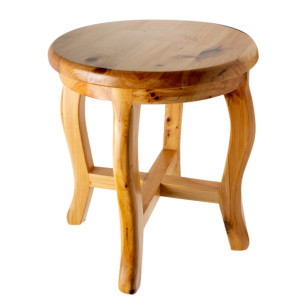 ALFI brand AB4406 11 Inch Cedar Wood Round Stool Multi-Purpose Accessory