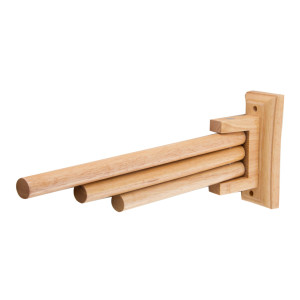 ALFI brand AB5506 16 Inch Triple Rack Wooden Towel Bar 