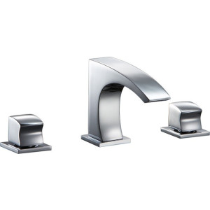 Dawn AB77 1584C 3-Hole Widespread Lavatory Faucet Square Handles in Chrome