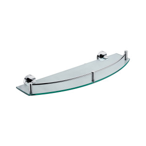 ALFI brand AB9547 Polished Chrome Wall Mounted Glass Shower Shelf