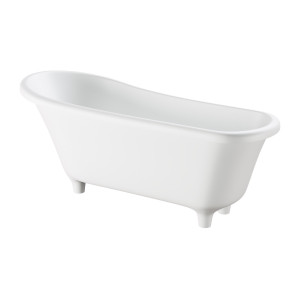 ALFI brand AB9960 67 White Matte Clawfoot Solid Surface Resin Bathtub