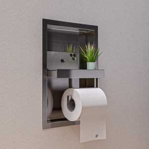 AlFI brand ABTPN88 Recessed Toilet Paper Holder Niche