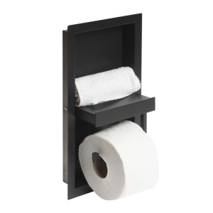 AlFI brand ABTPNC88 Recessed Toilet Paper Holder Niche
