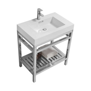 KubeBath AC30-P Cisco Stainless Steel Console With Acrylic Sink and Overflow