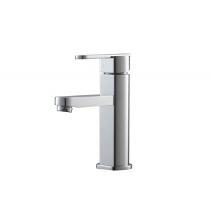 KubeBath AFB033 Aqua Roundo Single Hole Mount Bathroom Vanity Faucet Chrome