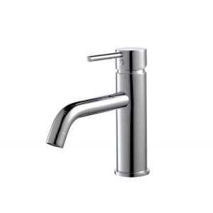 KubeBath AFB090 Aqua Rondo Single Hole Mount Bathroom Vanity Faucet Chrome