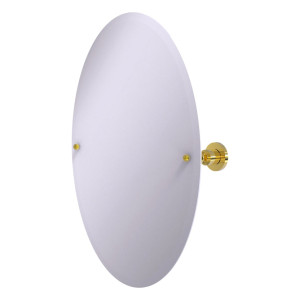 Allied Brass AP-91-PB Oval Tilt Mirror with Beveled Edge in Polished Brass