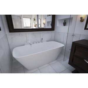 Aquatica Arab-Wall Arabella-Wall™ Freestanding Stone Bathtub