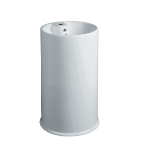 Whitehaus B-GTE Freestanding Cylindrical Bathroom Basin with Single Faucet Hole