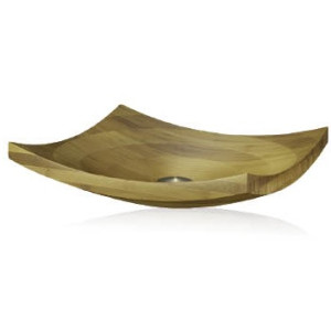 Lenova BAC-04 Bamboo Rectangle Bathroom Sink Above Counter 18 X 15 3/4