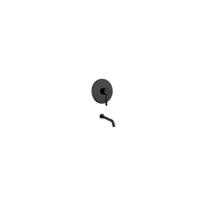 KubeBath BK-RTF1V Aqua Rondo Matte Black Tub Filler with Rough-In Valve