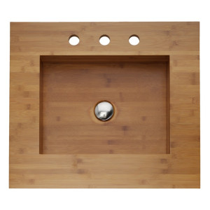 Lenova BV-01 Bamboo Rectangle Bathroom Sink Above Counter 31 X 22