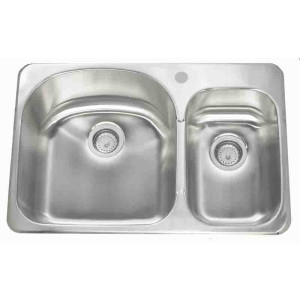 Lenova CA-TM-DL Stainless Steel Sink Unequal Double Bowl 18 Gauge