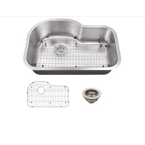 Cahaba CA122632 18 Gauge Single Bowl Eurostyle Kitchen Sink With Grid Set