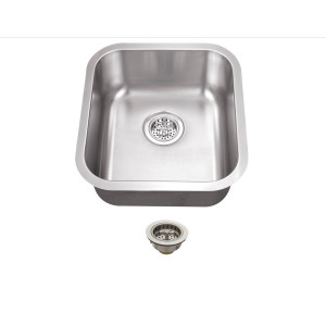 Cahaba CA122SB16 18 Gauge S. Steel Single Bowl Bar Sink With Drain Assembly